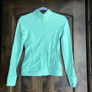 Girls ivivva lululemon fitted zip up jacket. Lime green size 12.